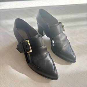 Jason Wu Black Leather Ankle Booties 37 | Made in Italy Heeled Boot